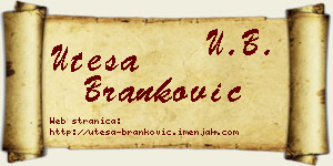 Uteša Branković vizit kartica